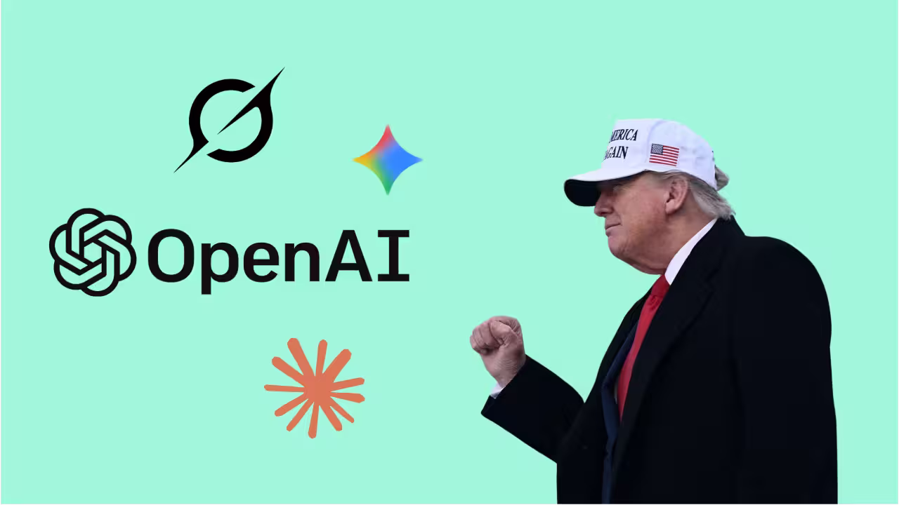 Donald Trump waves during public remarks rejecting tech executive demands to regulate and slow down artificial intelligence development